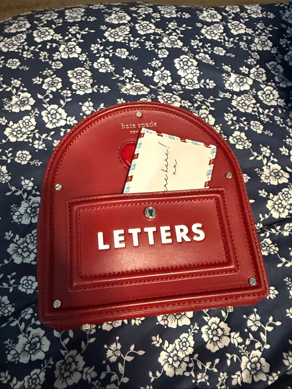 Kate Spade Red Mailbox 'Letters' Crossbody Bag